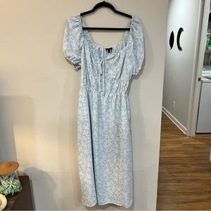 Blue Floral Cottage Core Dress